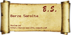 Berze Sarolta névjegykártya